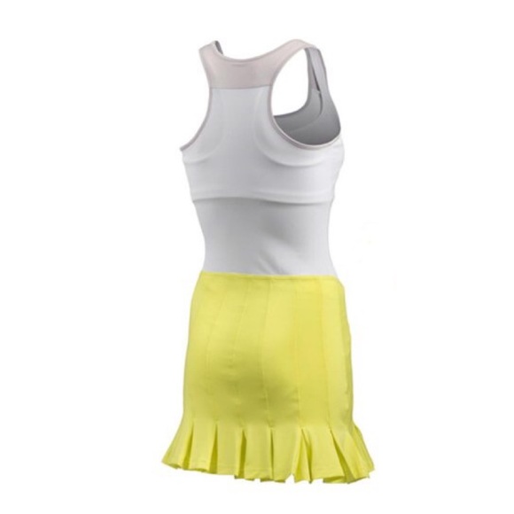 Adidas Stella McCartney Barricade Tennis Dress Sz 36 RunYellow/Powder White - Picture 4 of 13